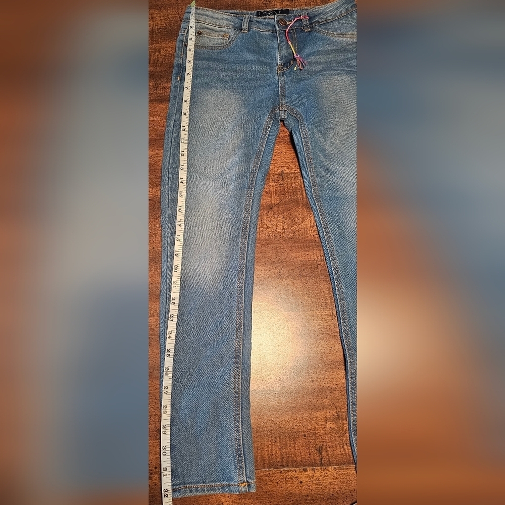Lucky Brand Girls Zoe Skinny Medium Wash Denim Jean Adjustable Waist Size 12 - Picture 15 of 16